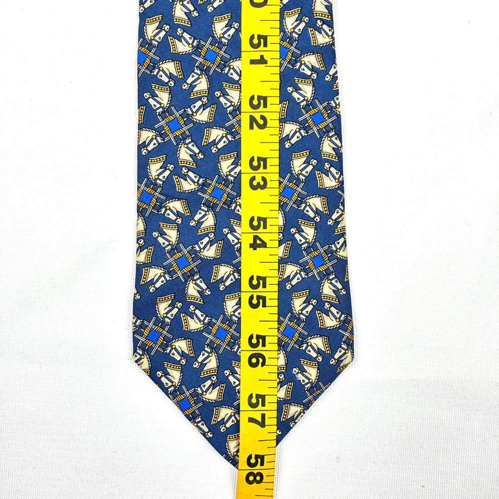 VTG Brooks Brothers Silk Tie Horse Equestrian USA 58 x 3.75